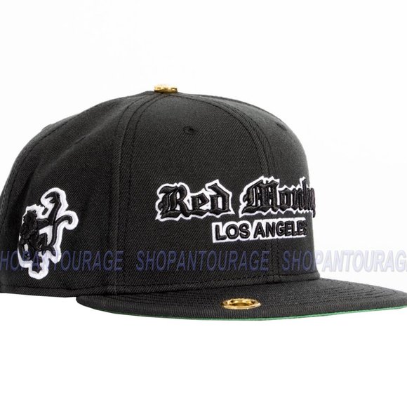 Red Monkey OG Flat Visor Classic Black RM1381 Limited Unisex Snapback Hat Cap - Picture 1 of 8